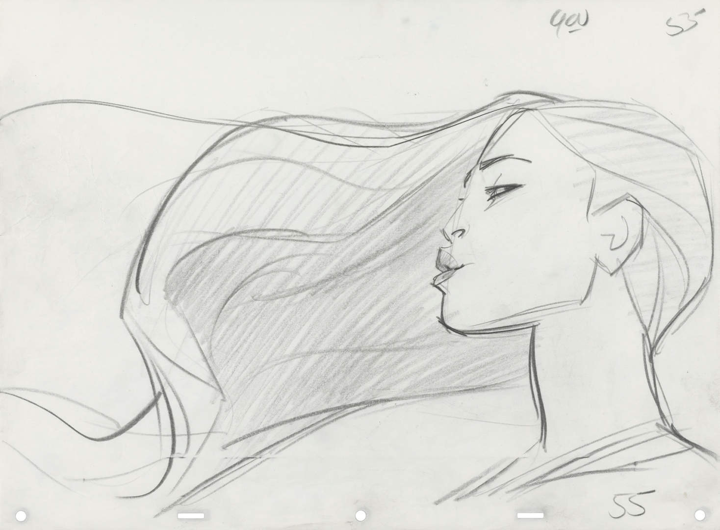 Glen Keane Rough animation drawing, 1995 Pocahontas (1995) Graphite on  paper Courtesy of the Walt Disney Animation Research Library, ©Disney   - MiceChat