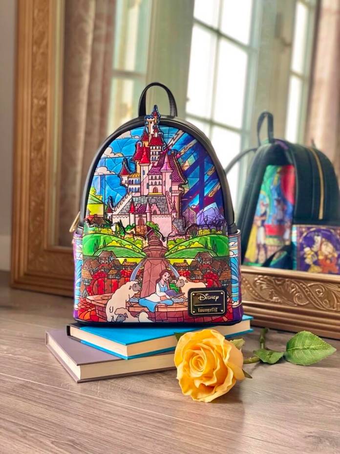 Loungefly Beauty and The Beast Belle Castle Series Mini Backpack 