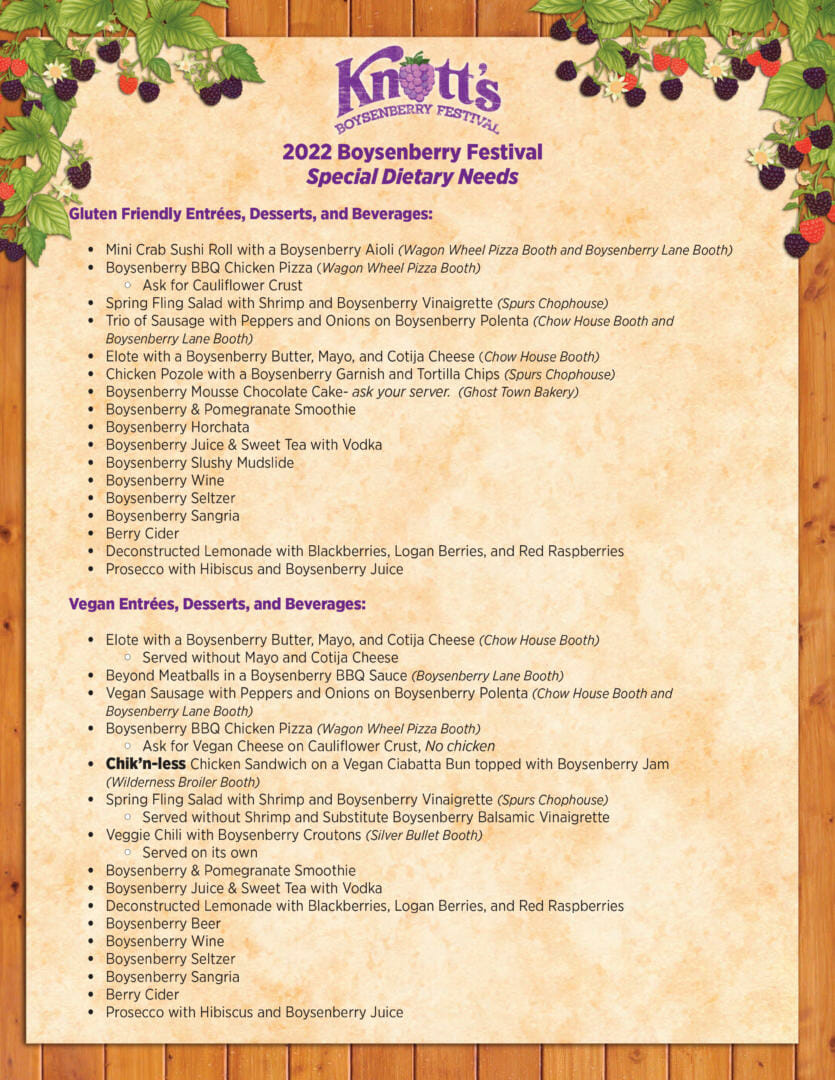 , A BERRY Fun Knott’s Boysenberry Festival 2022 Guide